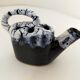 picnic blue ceramic watering can