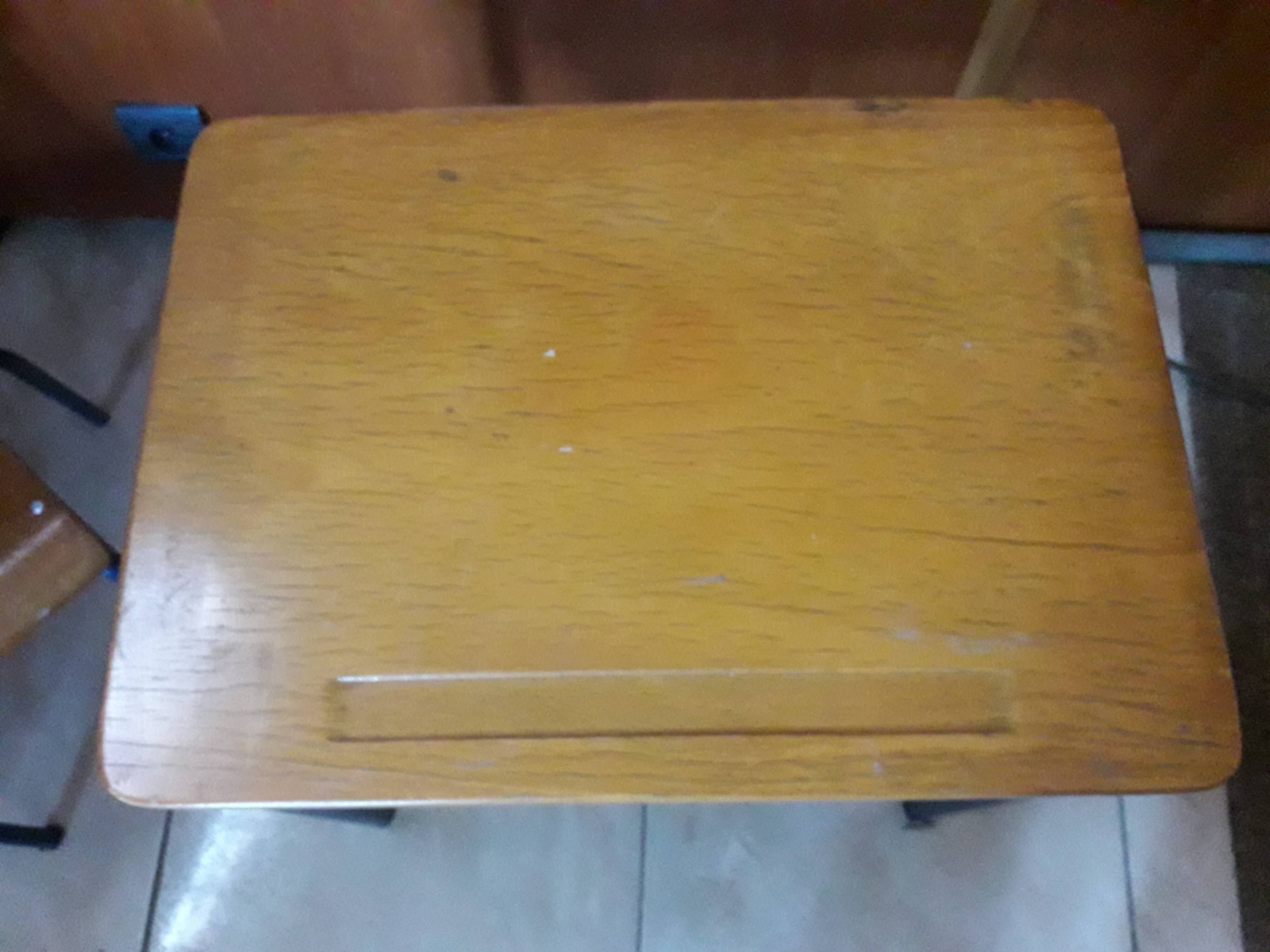 Desk desk desk table child school metal wood and vintage chair