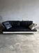 BnB Italia Sity 2-seater leather sofa — black seat with white leather base
