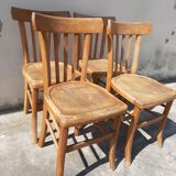 4 old bistro chairs