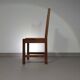 6 x Brutalist solid oak chairs mid century