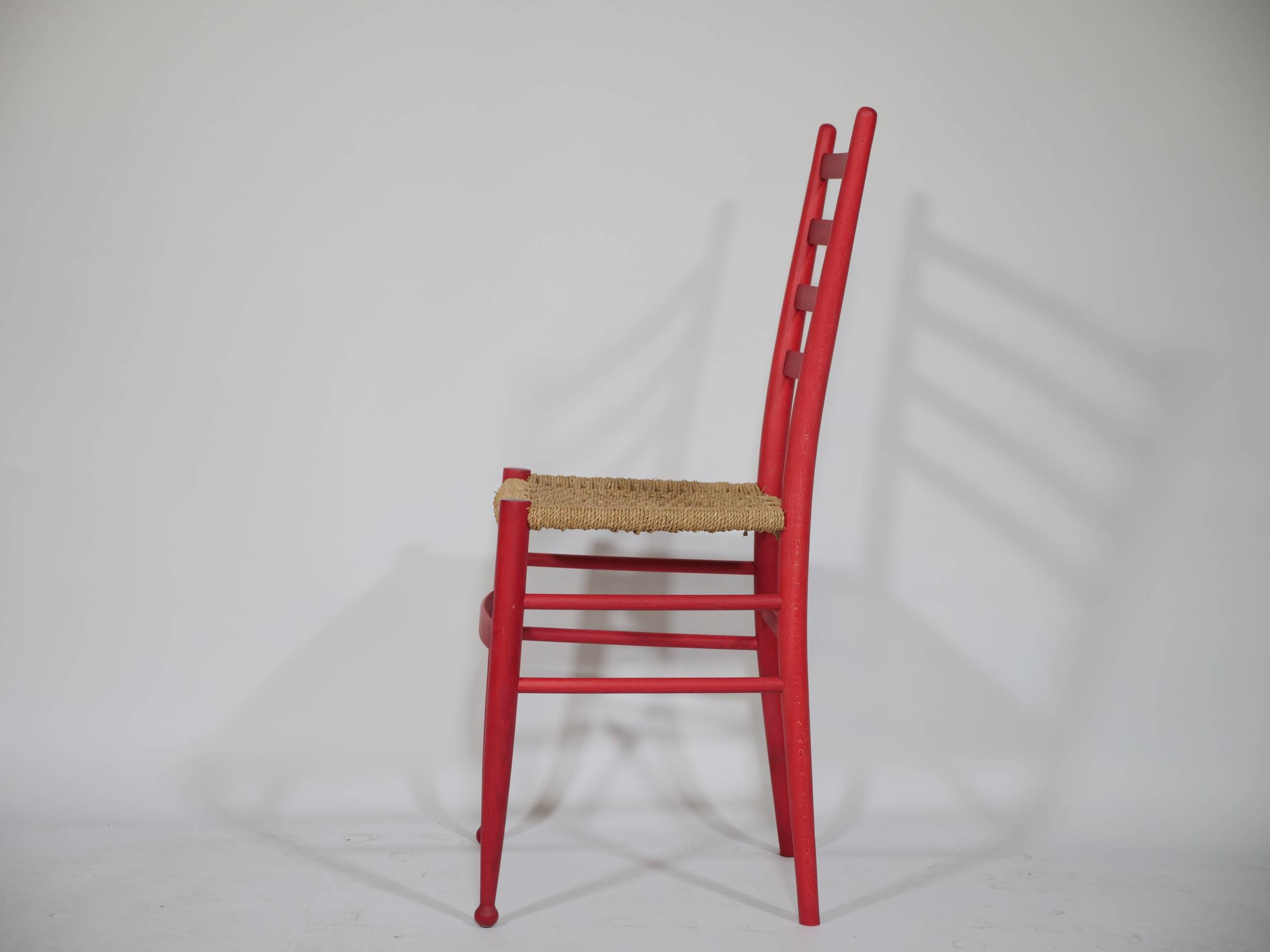 B&B Italy Wicker Chairs Table Colorful Mid-Century Design 60s 70s, Set of 5