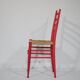 B&B Italy Wicker Chairs Table Colorful Mid-Century Design 60s 70s, Set of 5