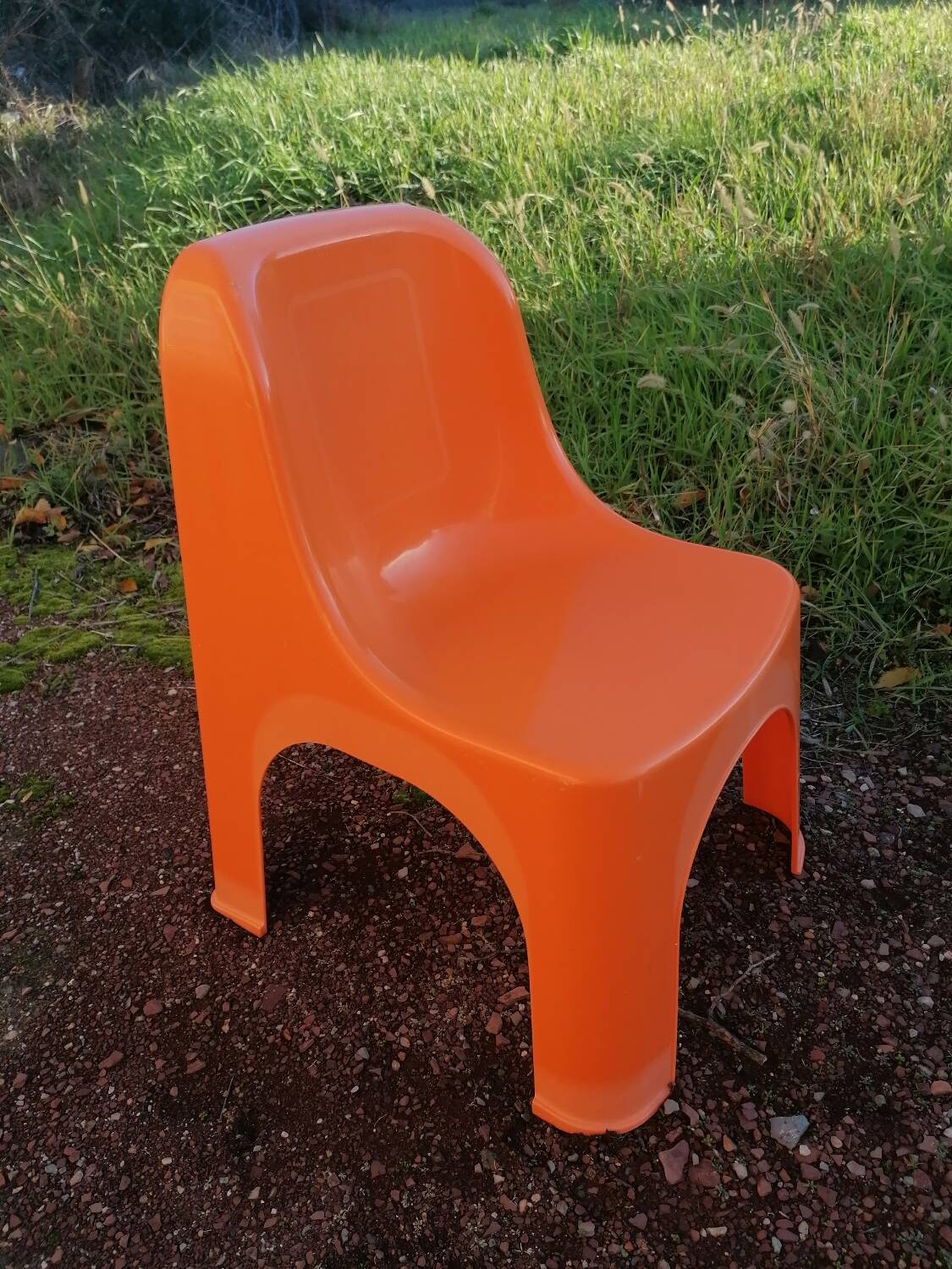 Children's orange table and chair set Progarden Italy