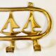 Coat hook in gilded brass, sailboat motifs