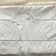 Antique linen sheet hand-embroidered with GR monogram
