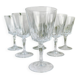 6 Vintage Cristal D'Arques Versailles Red Wine Glasses No. 4