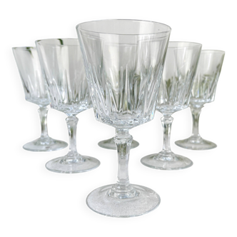 6 Vintage Cristal D'Arques Versailles Red Wine Glasses No. 4