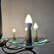 Brass Mid-Century Chandelier in the style of Pietro Chiesa