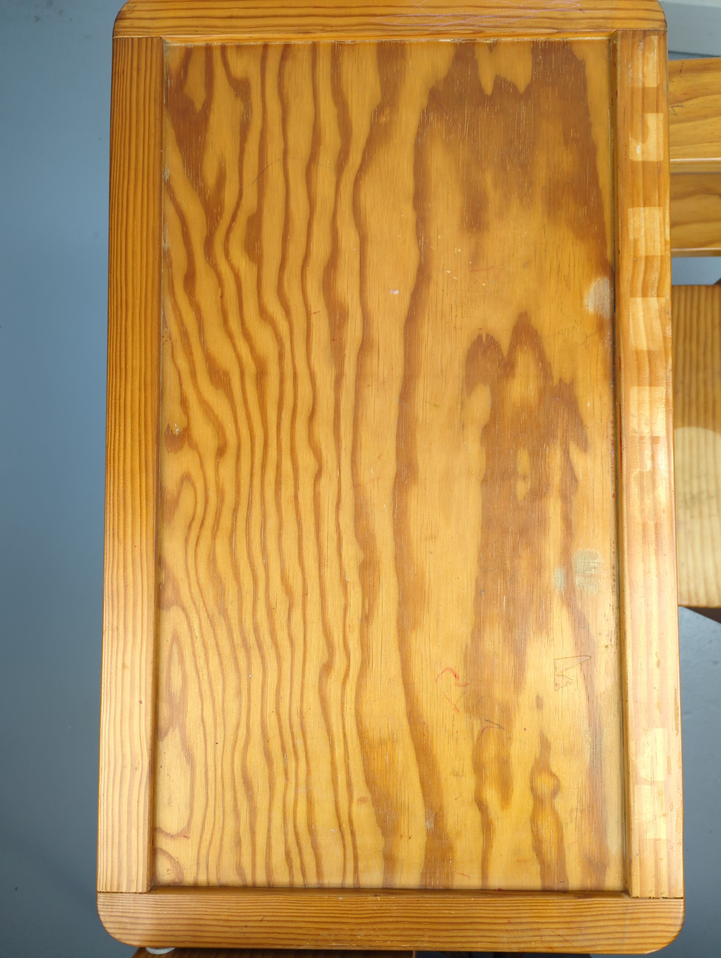 Foldable children's desk in pine 1970