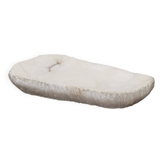 Brutalist free-form alabaster emptier
