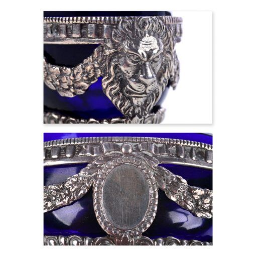 Pair of solid silver salt shakers