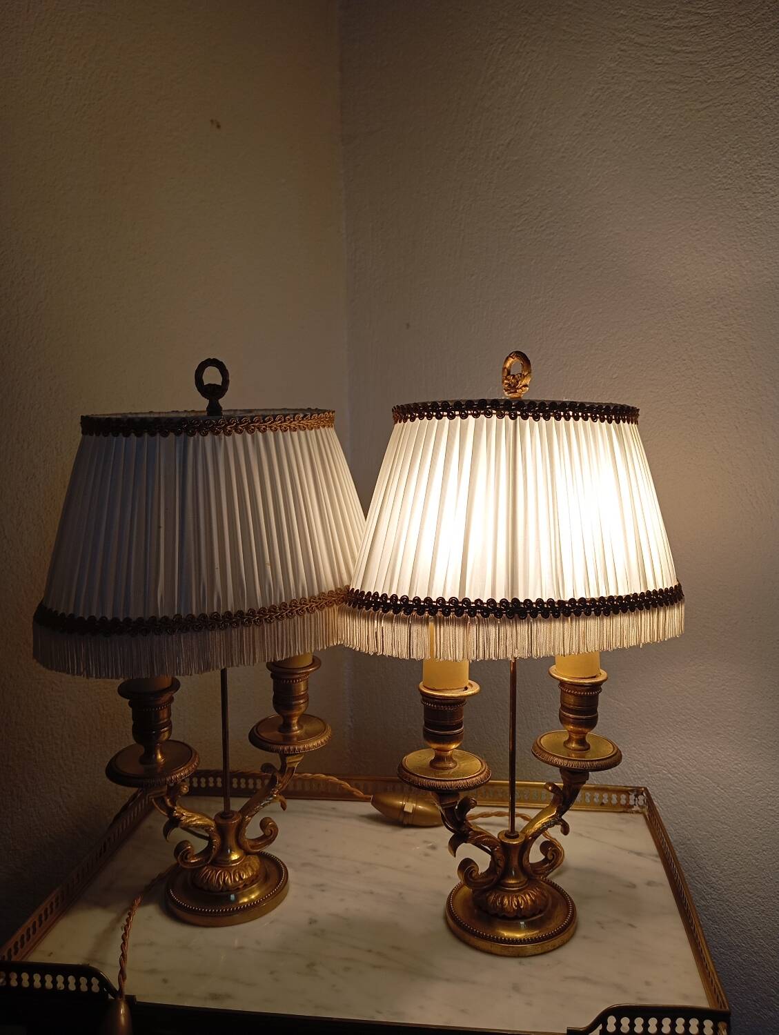 Paire de lampes bouillotte
