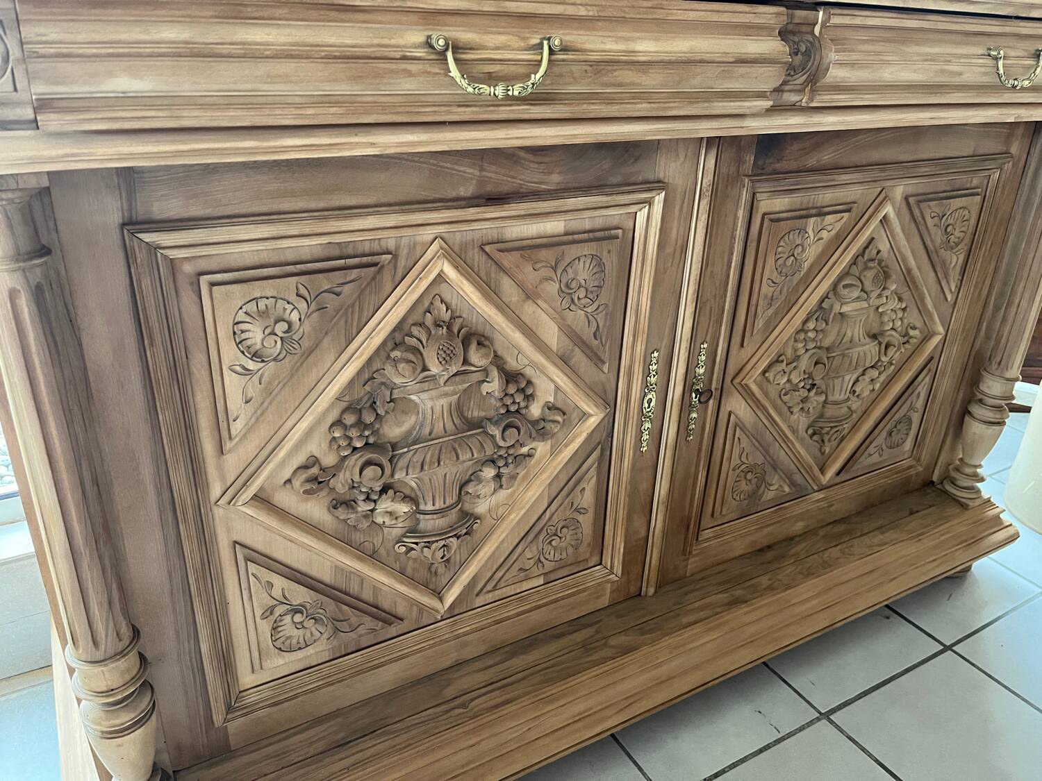 Medieval style airbrushed dresser