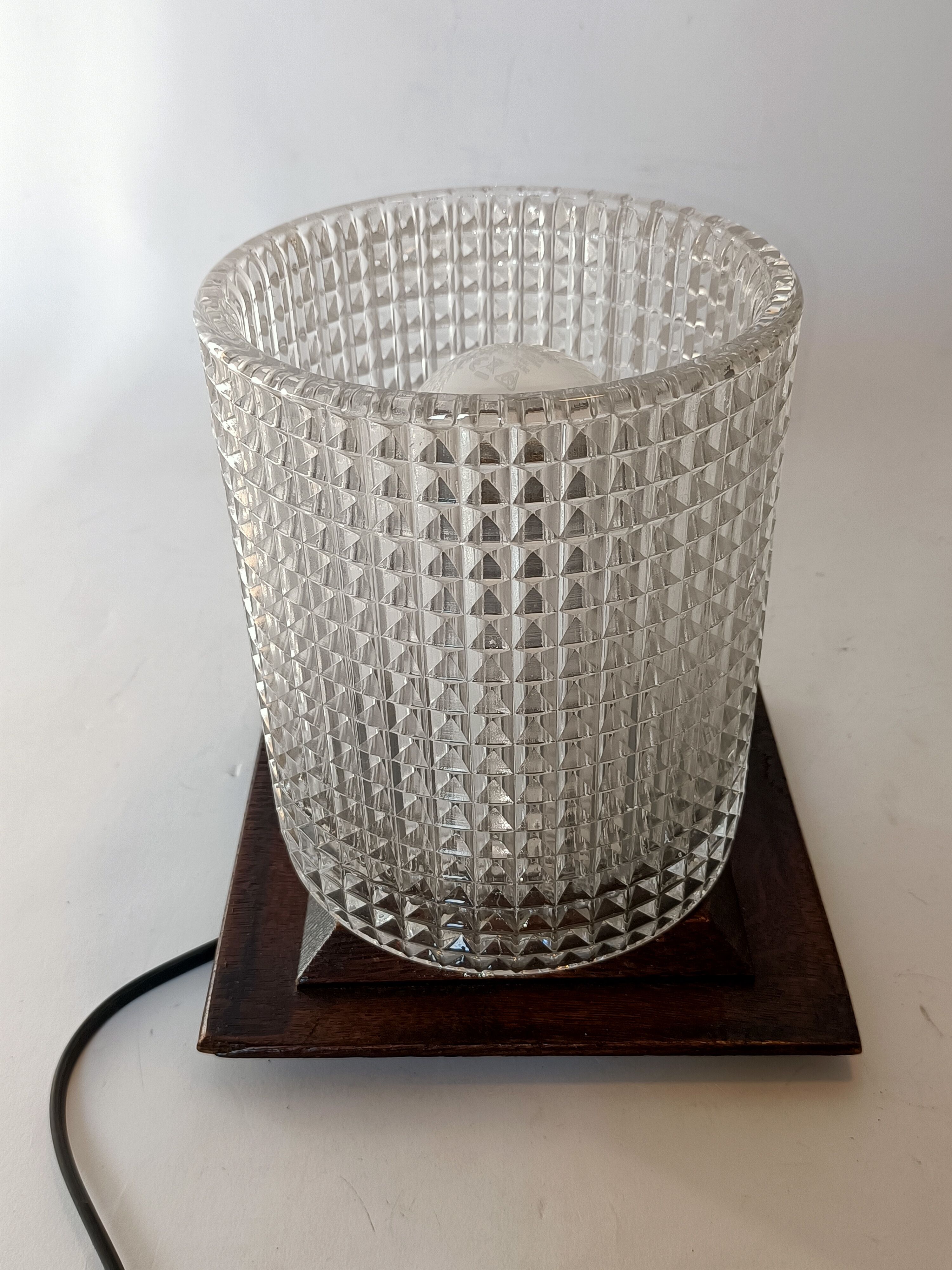 Oak night light lamp 1940/1950