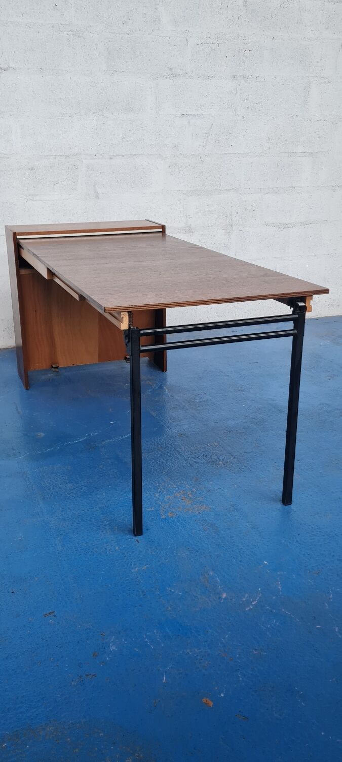 Vintage retractable folding table