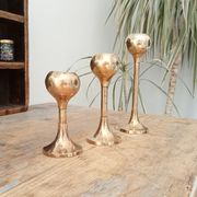 Set of 3 vintage scandinavian candle holders 50s/60s