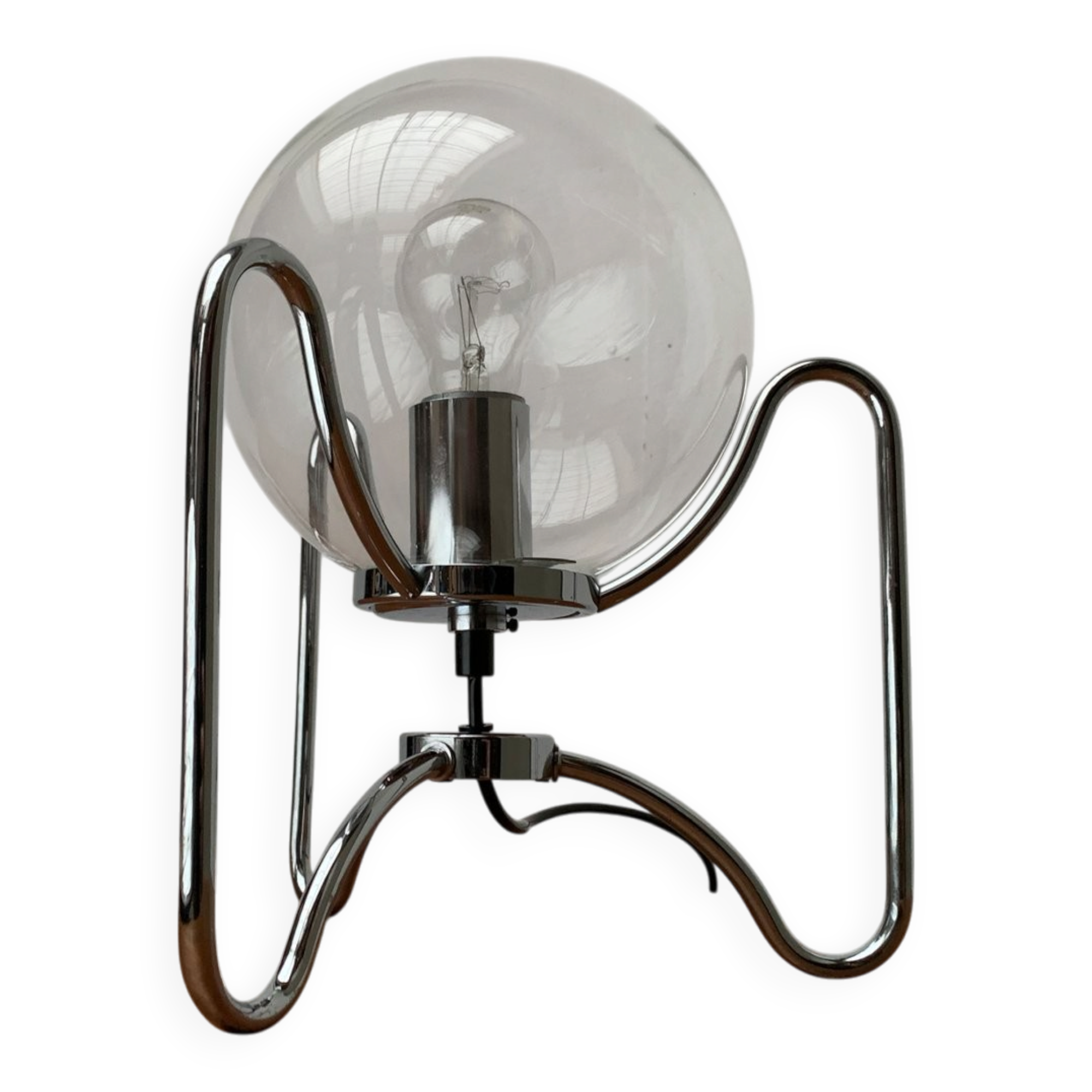 Mid-century space age tripod globe table lamp, 1960s