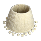 Wool lampshade with pom poms