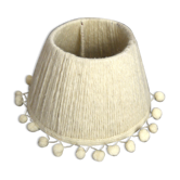 Wool lampshade with pom poms