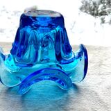Vintage blue Murano glass catchall