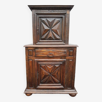 Louis XIII style high recessed two-body wardrobe