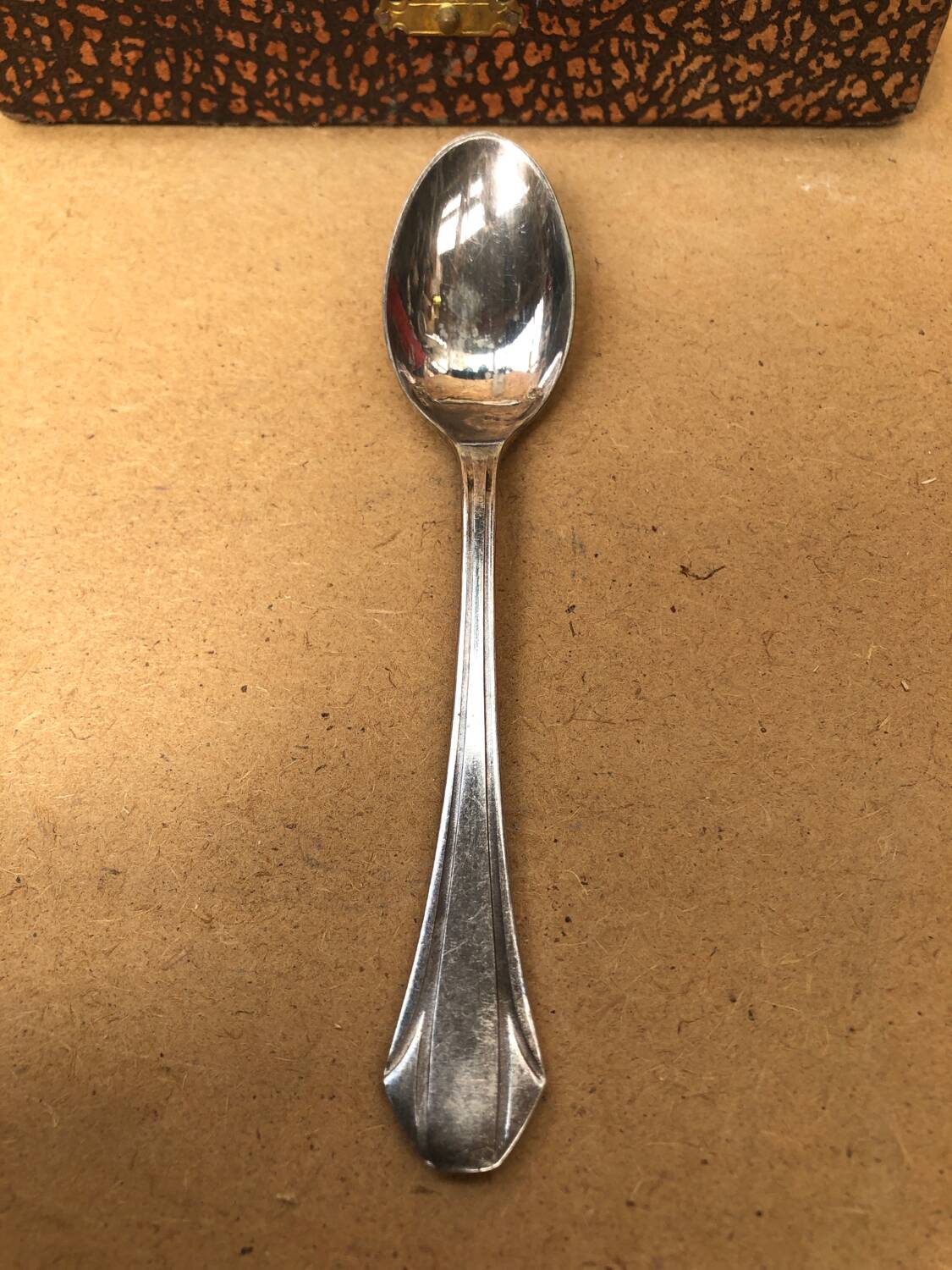 Series 12 old art deco coffee spoons vintage silver metal