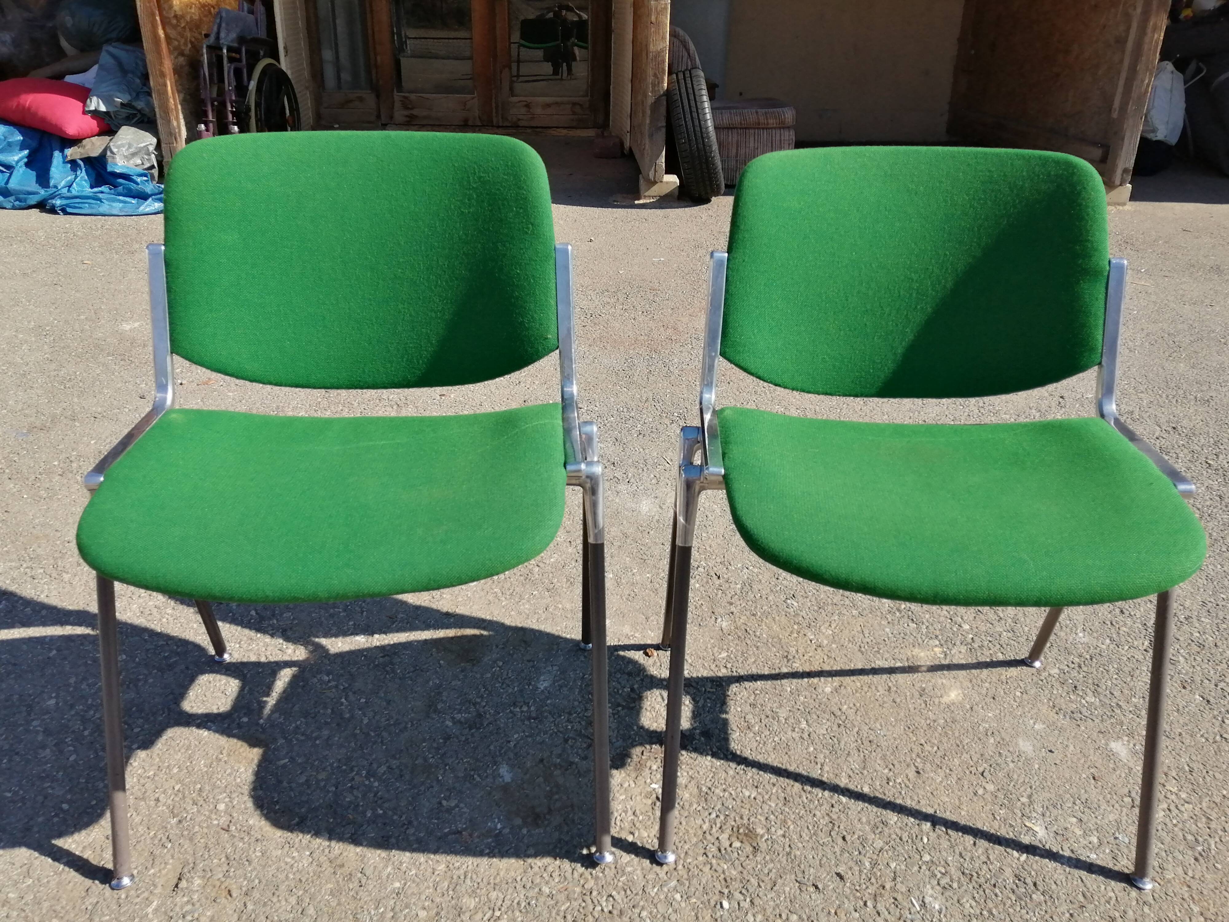 Duo de chaises Castelli DSC106 vert vintage
