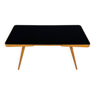 Table basse Mid-Century par Interiér Praha avec plateau en verre opalescent, années 1960