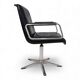 Swivel conference/dining chair in leather Wilkhahn Delta, by Delta Group, 1960