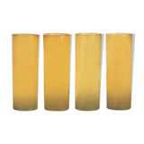 4 amber glasses with orangeade