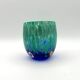 Set of 6 blown glass glasses from Venice with Effetre Murano murrine.
