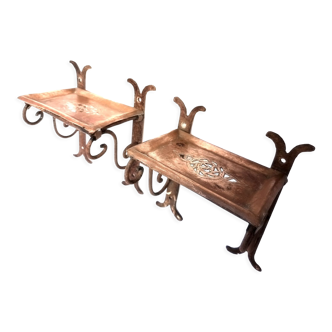 Pair of Arabic soap holders