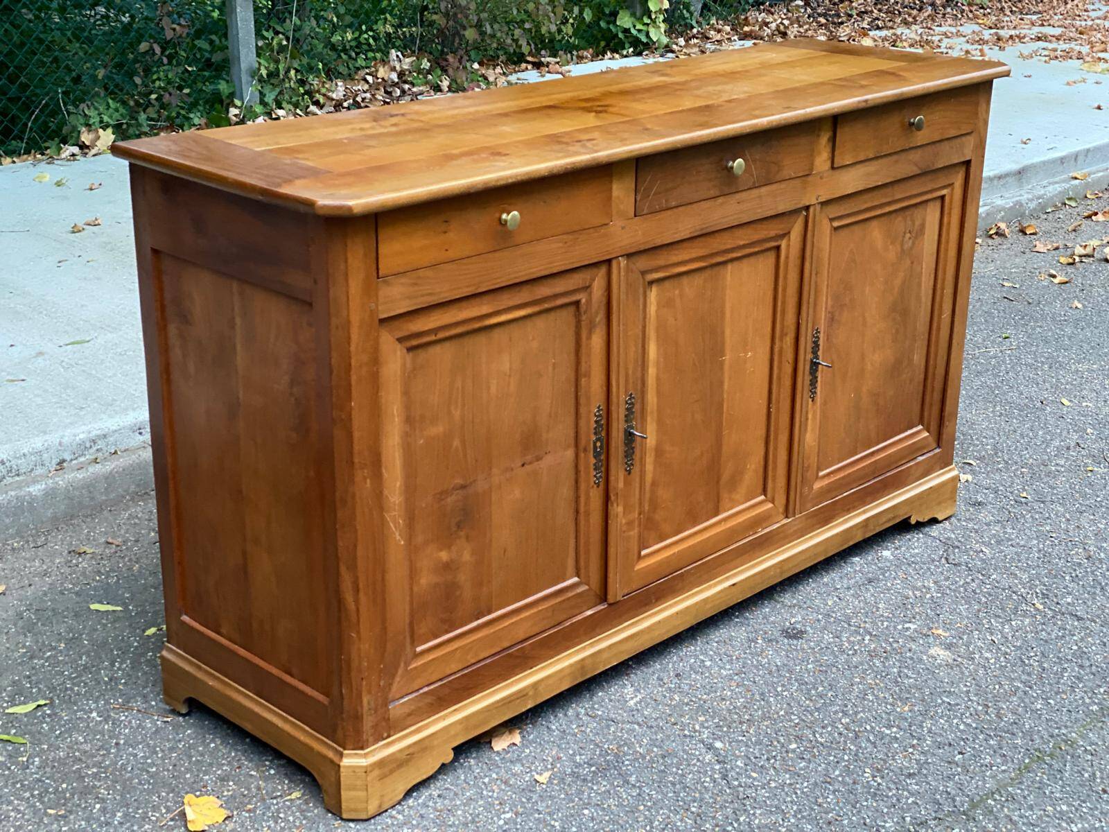 19th century Louis Philippe solid oak sideboard 175cm