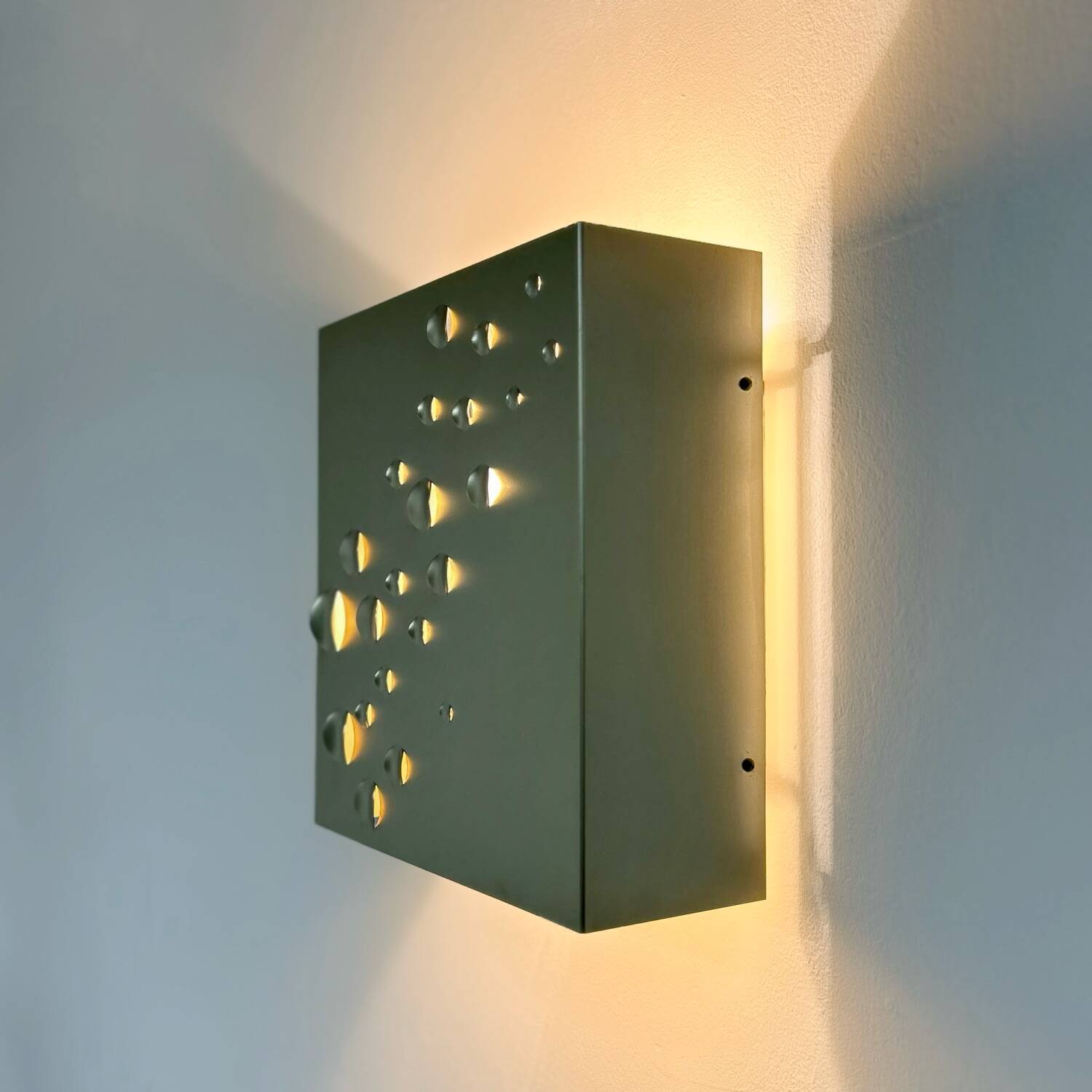 Gold ‘star rain’ wall lamp by e.j. jelles for raak in 1960s