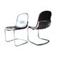 Gastone Rinaldi dining chairs covered with original cow leather, set of two, Italy, 1960s