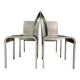 Rare set of 4 Aluminium side chairs 1980's