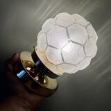 Vintage art deco globe wall or ceiling light in frosted glass