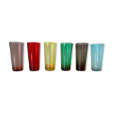 Vintage liquor and wine glasses, mid century modern from 1960s for apartment decoration / tableware