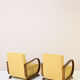 Pair of 1940s deco armchairs