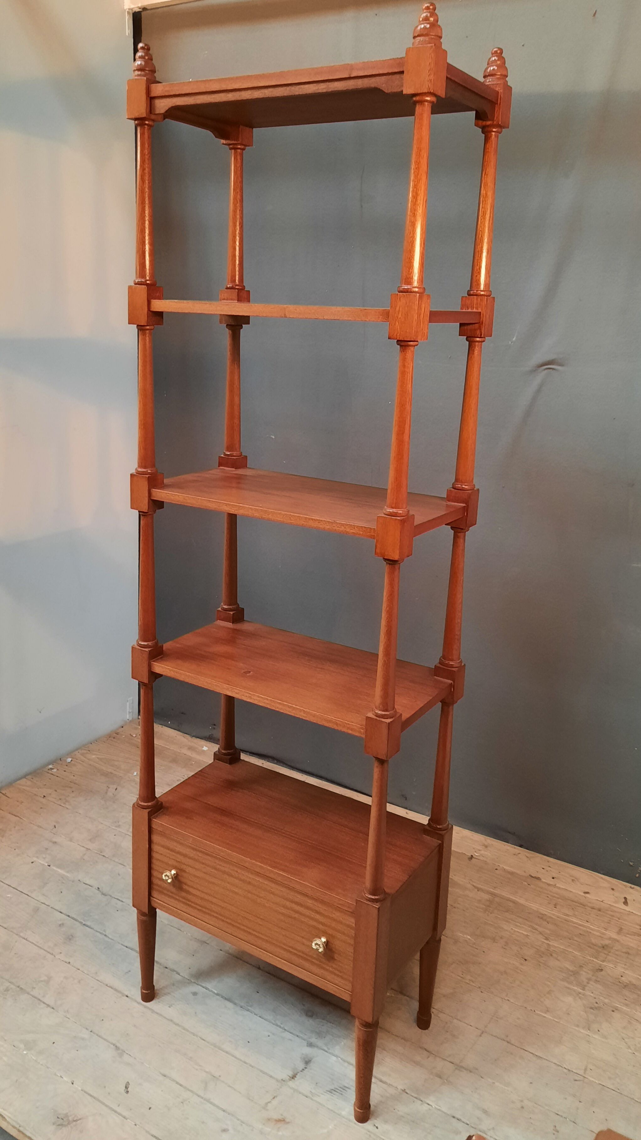 Natural wooden foot shelves