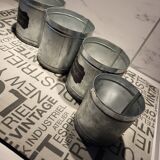 Set of 4 zinc cans without lids