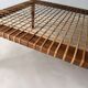 Vintage Creafort coffee table 1960s teak with rattan magazine shelf