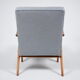 Fauteuil vintage original années 1960, totalement restauré, pied de poule