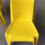 Set of stackable plastic chairs BA 1171 by Helmut Bätzner for Bofinger, 1960s.