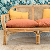 Rattan bench