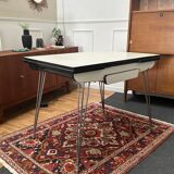 Table formica pieds eiffel avec rallonge