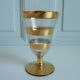 Set de 4 verres à pied rayés dorés