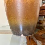 Brown enamelled ceramic vase W. Germany