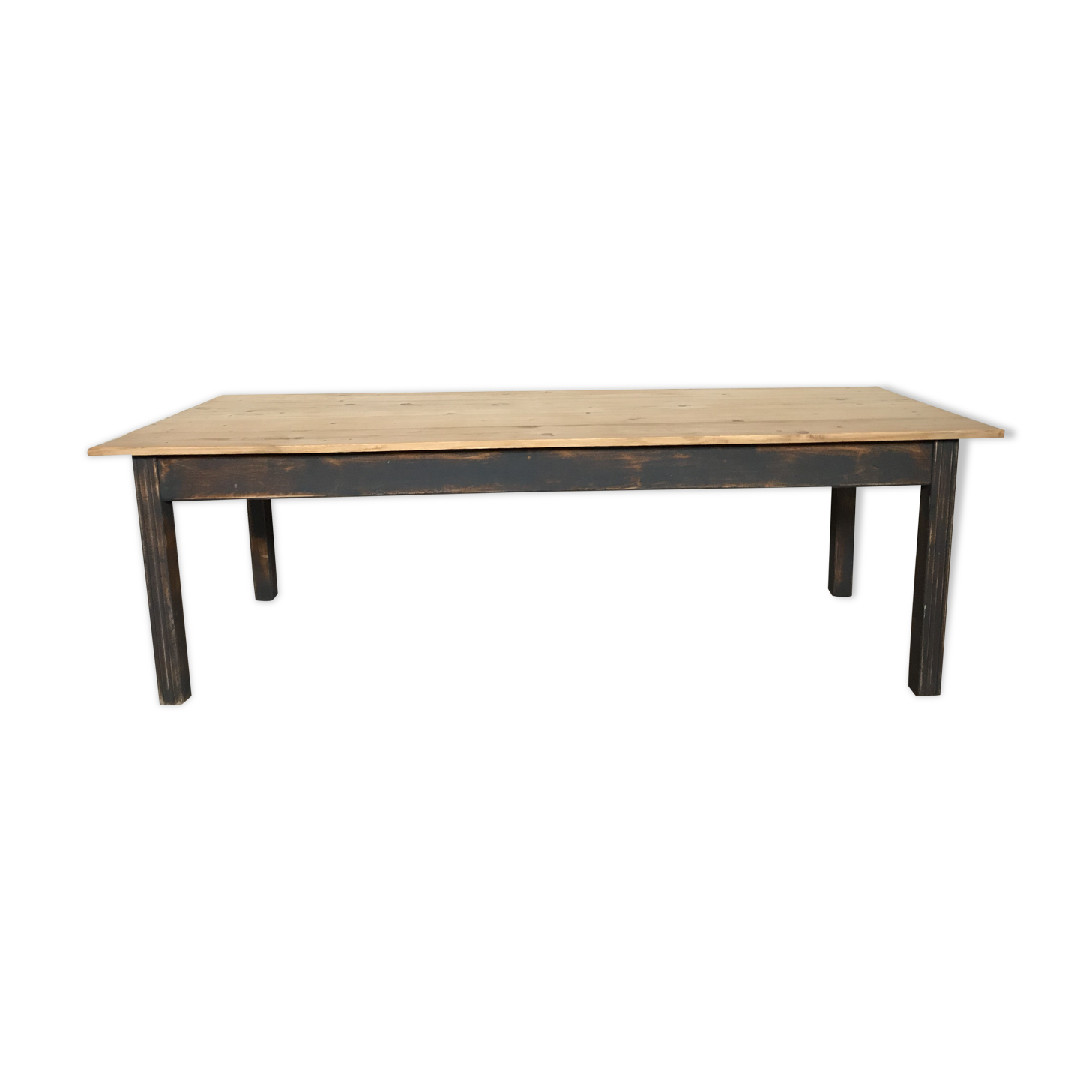 Farm table, early 20th fir bistro countryside